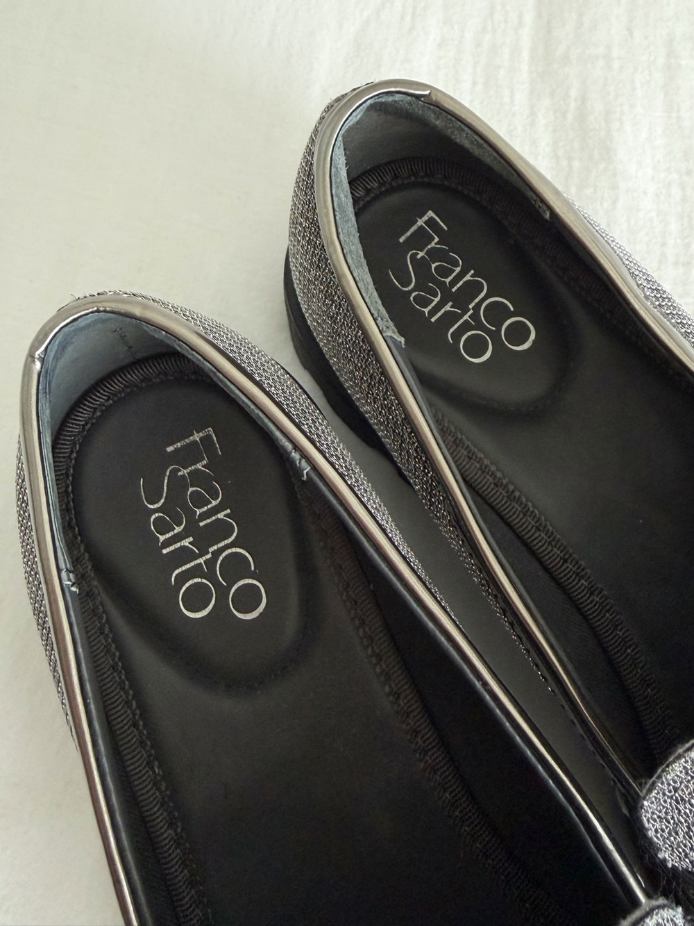 Franco Sarto Chunky Silver Loafers - Picture 5 of 7